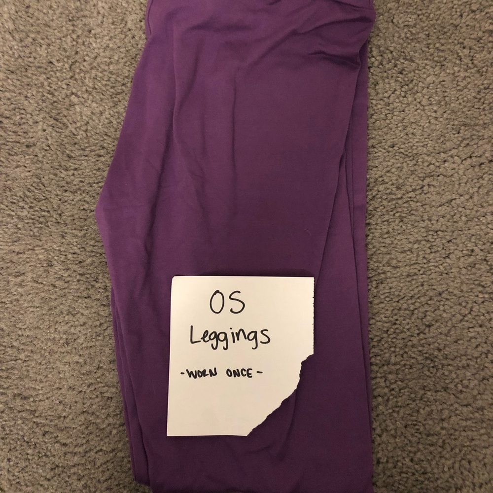 LuLaRoe OS leggings- purple